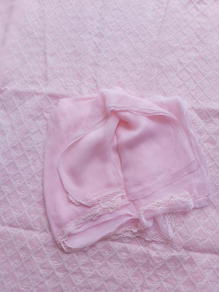 Baby Pink cotton hand embroidered Full set