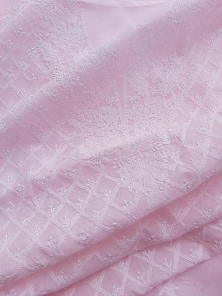 Baby Pink cotton hand embroidered Full set