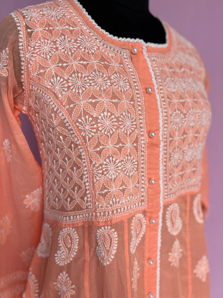 Nayara Cut Malmal full work Kurti