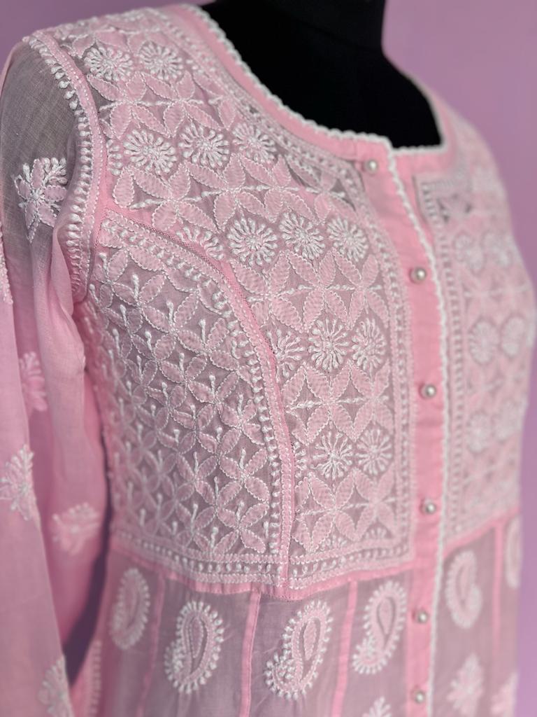 Nayara Cut Malmal Full work Kurti