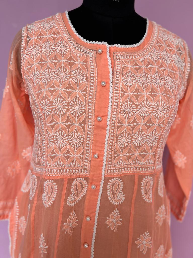 Nayara Cut Malmal full work Kurti