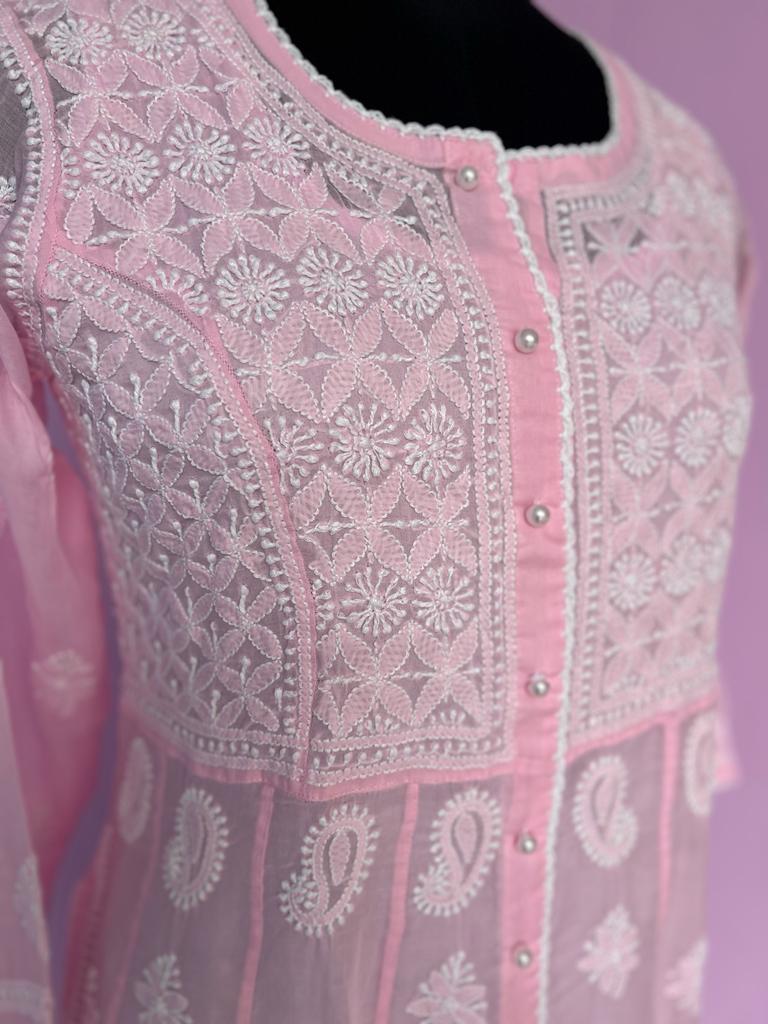 Nayara Cut Malmal Full work Kurti