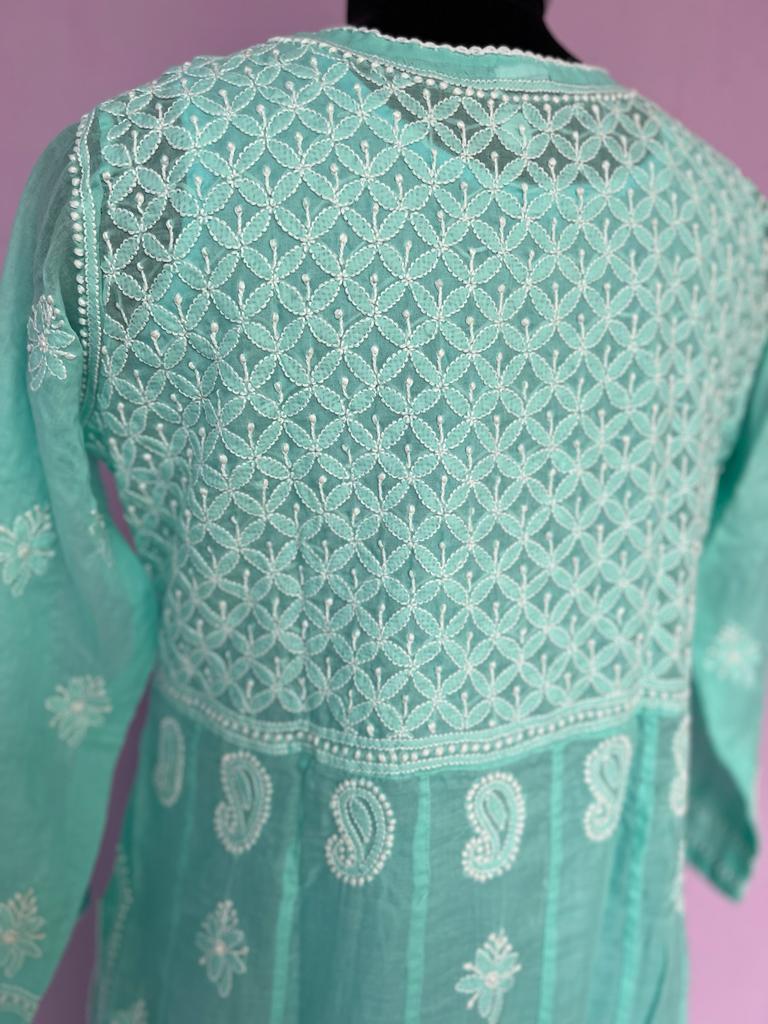 Nayara Cut Malmal Full work kurti