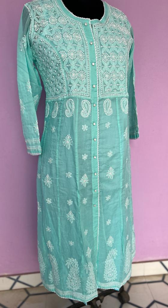 Nayara Cut Malmal Full work kurti