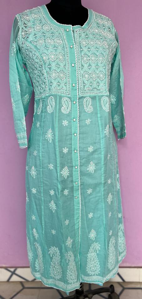 Nayara Cut Malmal Full work kurti
