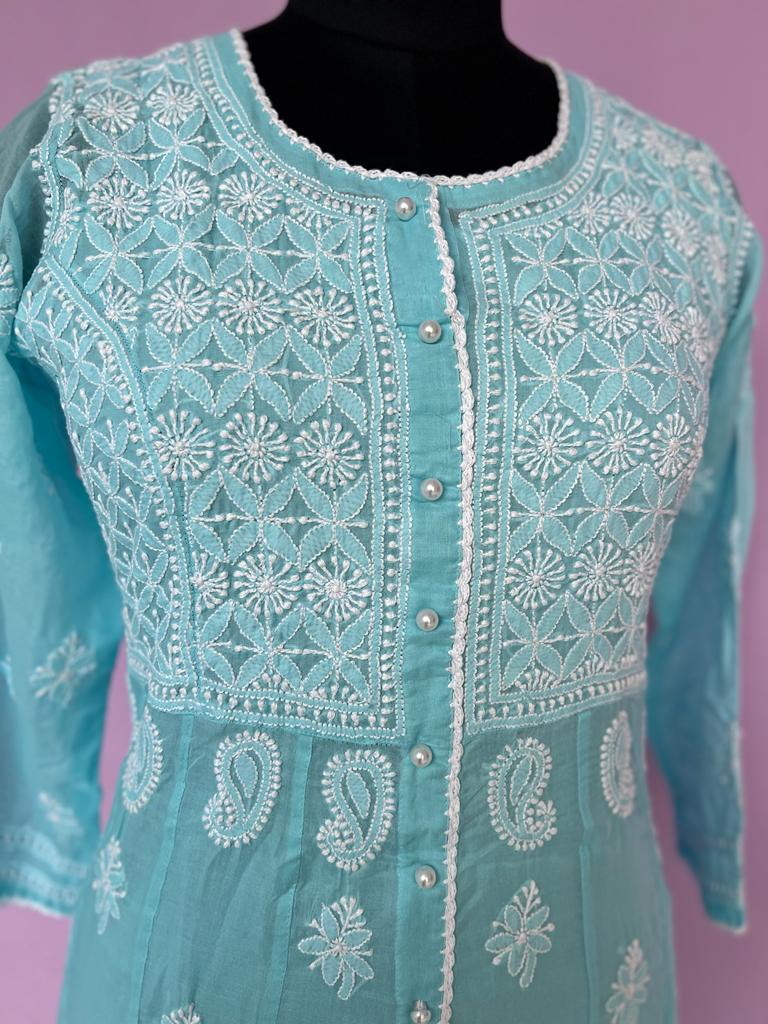 Nayara Cut Malmal full work Kurti