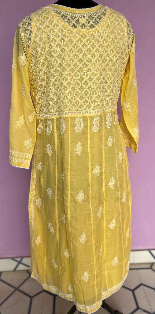 Nayara Cut Soft cotton full embroidered Kurta