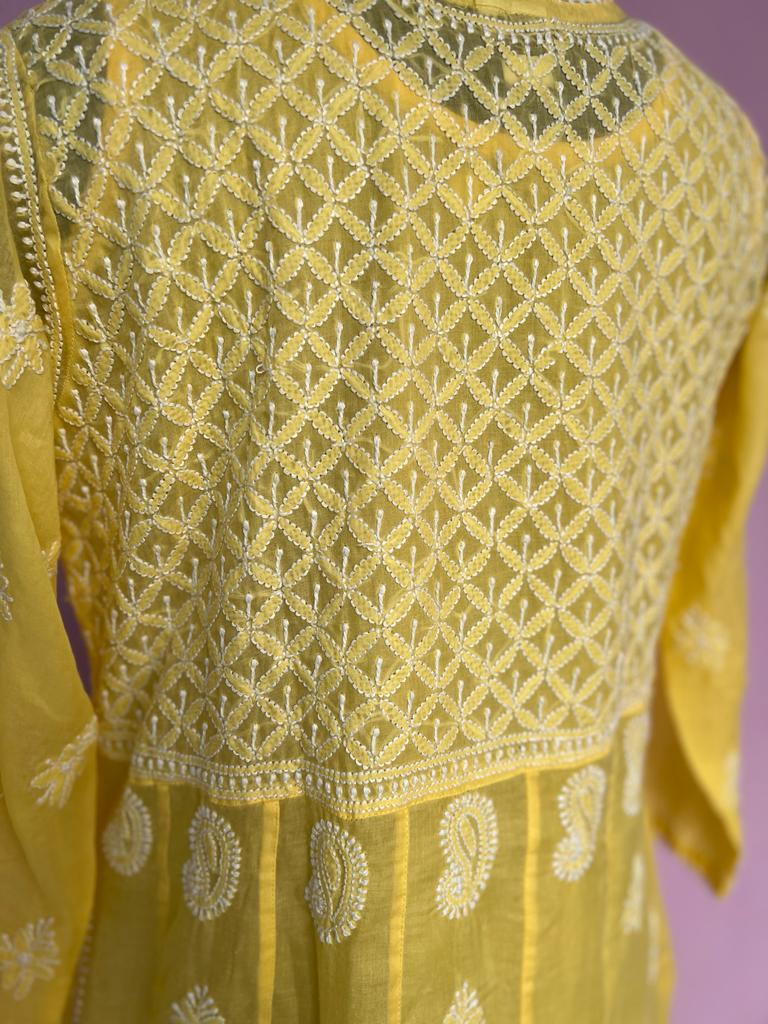 Nayara Cut Malmal Full work Kurti