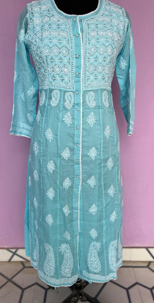 Nayara Cut Malmal full work Kurti