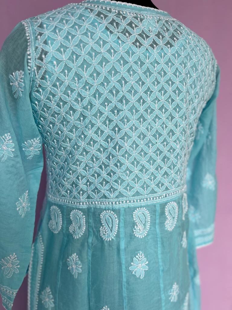 Nayara Cut Malmal full work Kurti