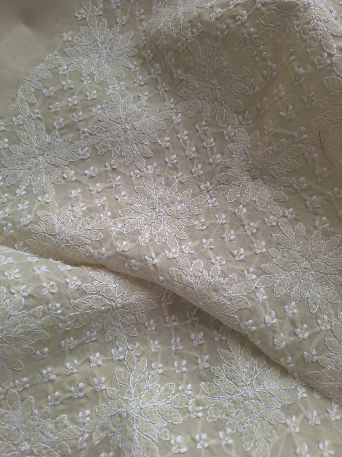 Beige Cotton Jaalwork Kurta