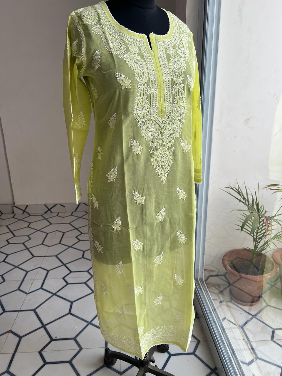 Cotton Kurti with Gala Buti