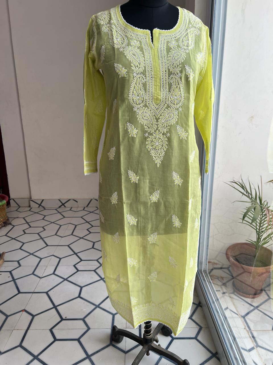 Cotton Kurti with Gala Buti