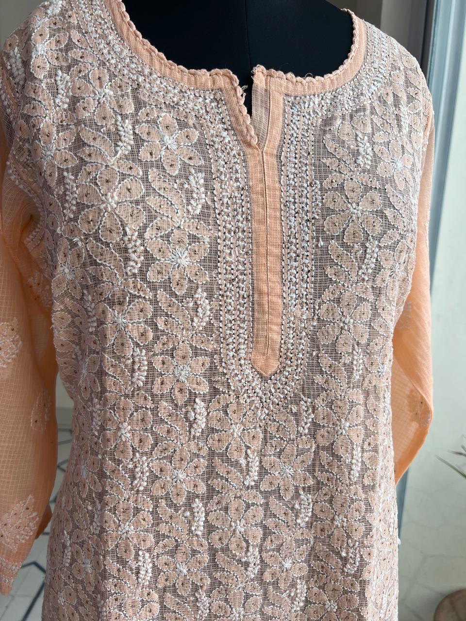 Kota Jaalwork Kurti with Mukaish