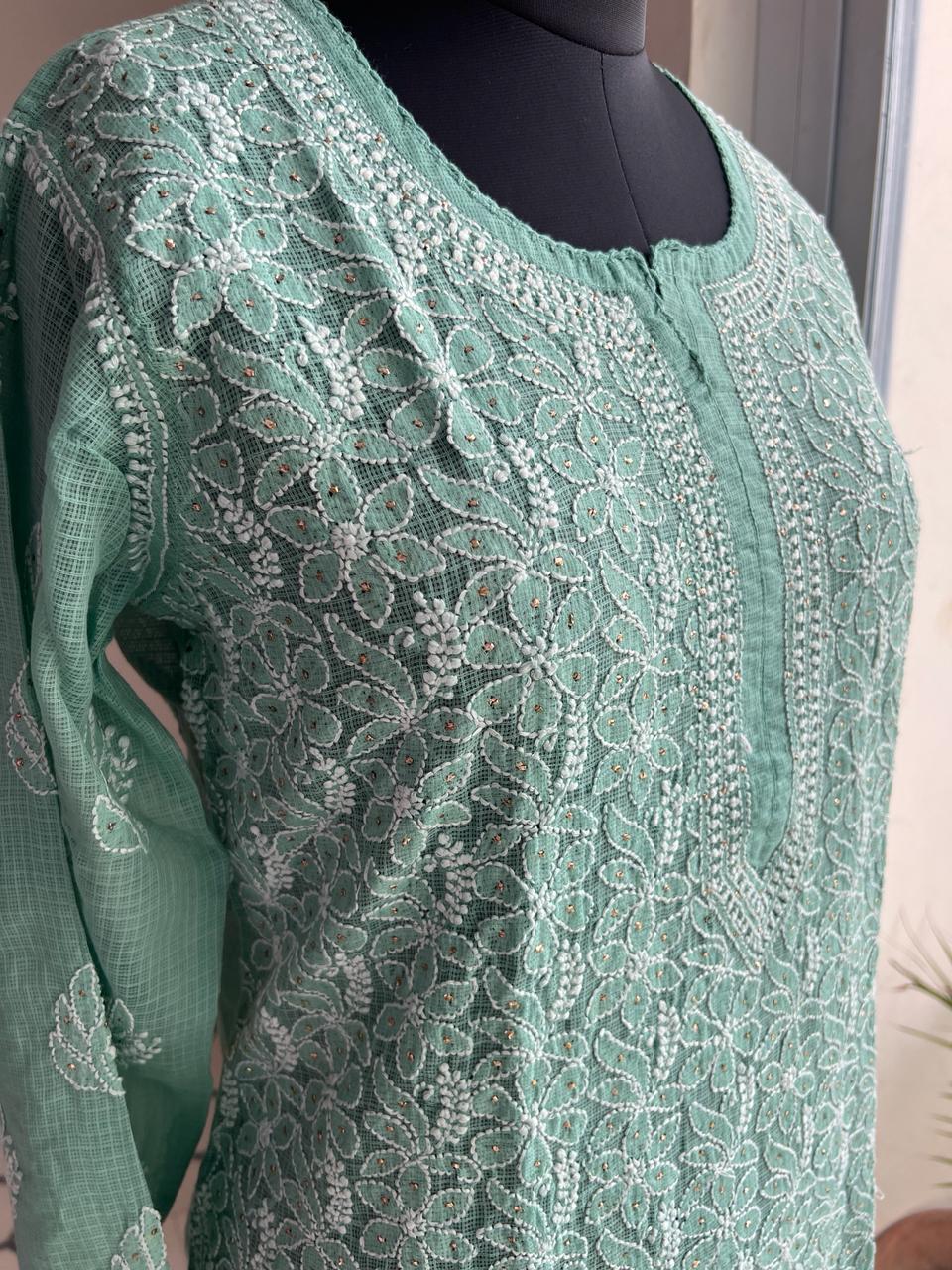 Kota Jaalwork Kurta with Mukaish