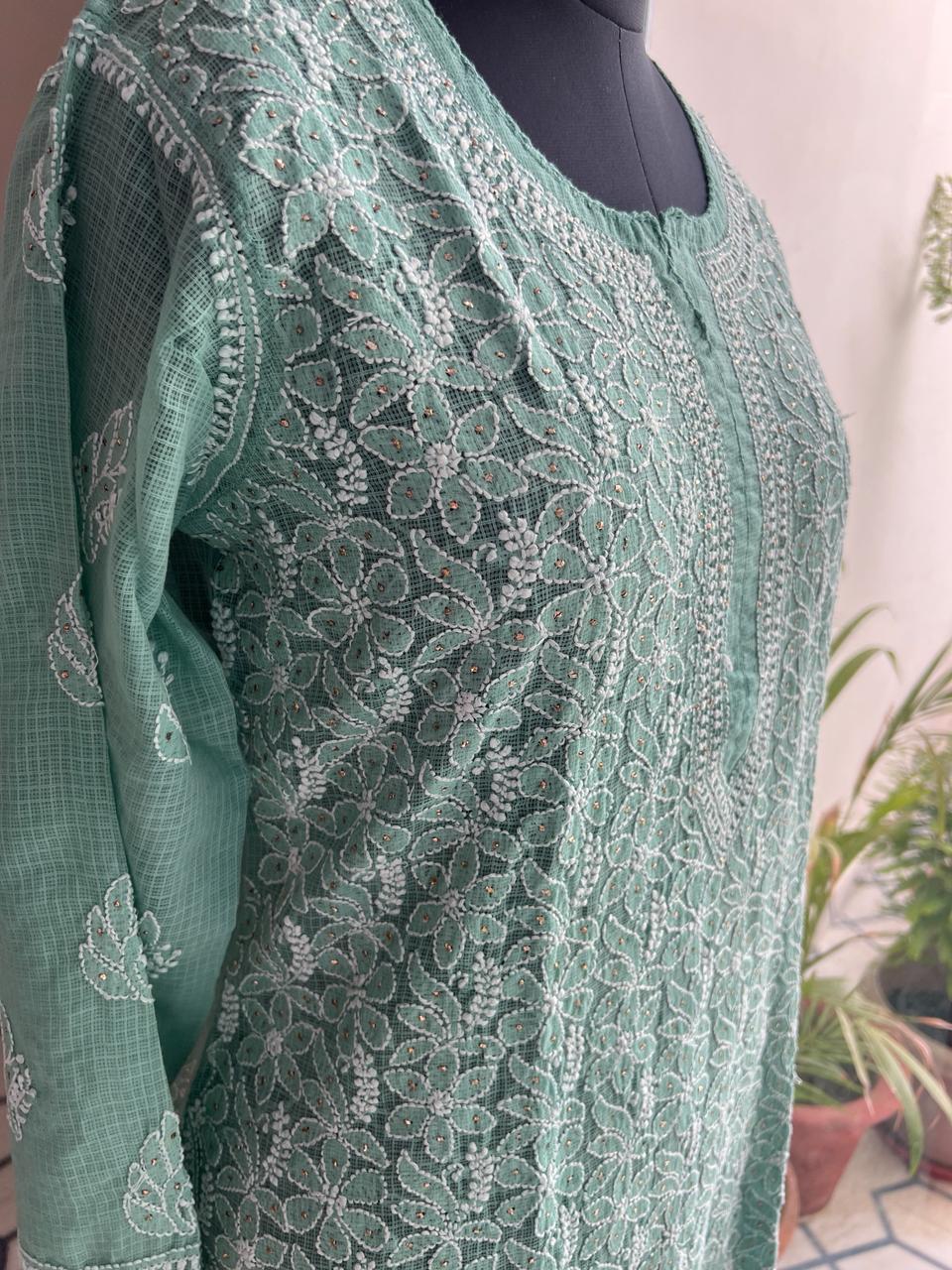 Kota Jaalwork Kurta with Mukaish