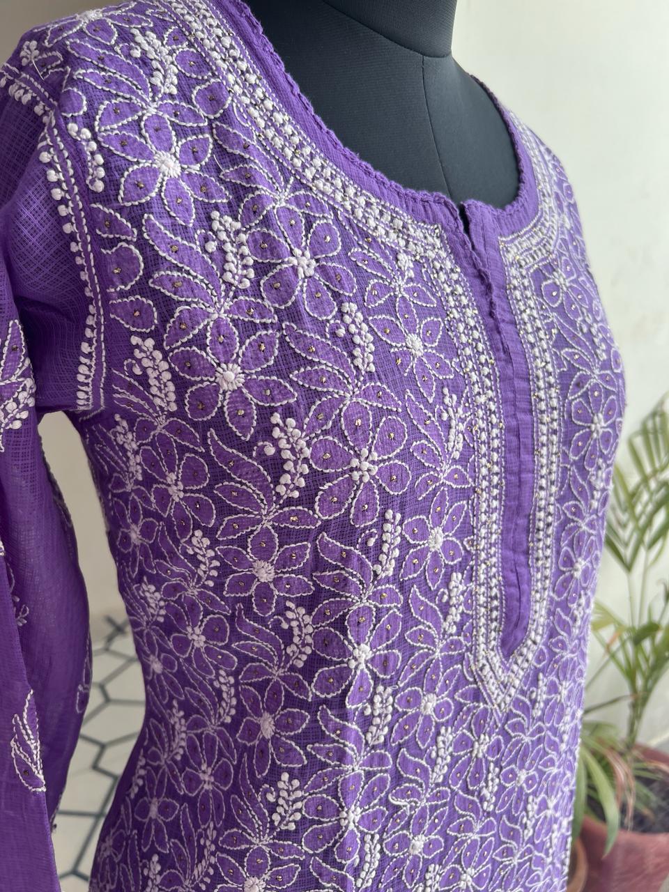 Kota Jaalwork Kurta with Mukaish