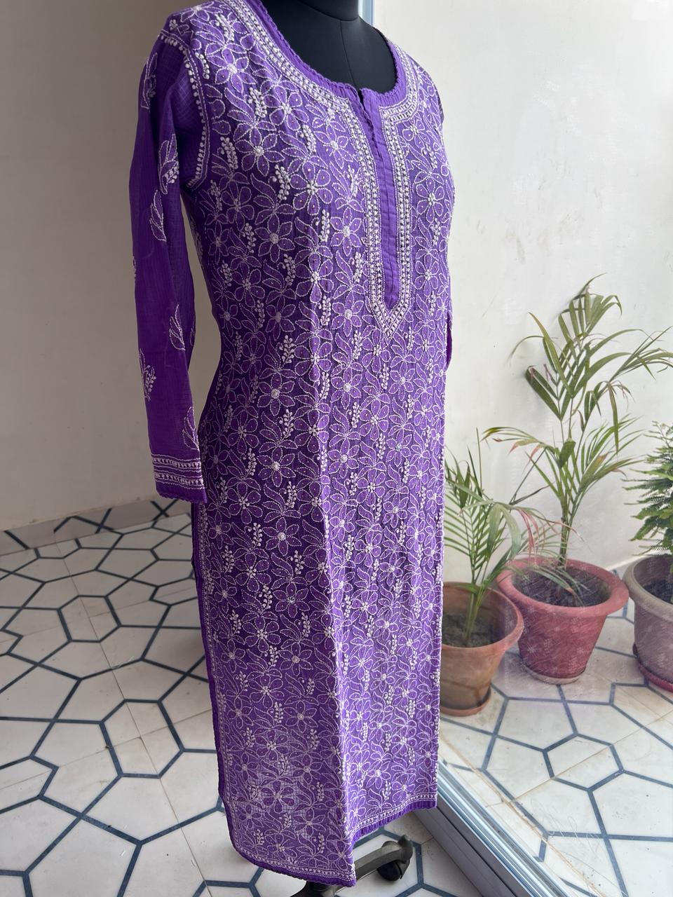Kota Jaalwork Kurta with Mukaish