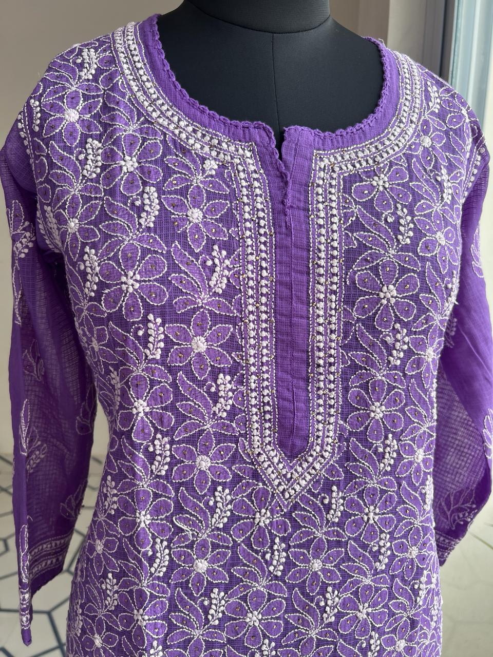 Kota Jaalwork Kurta with Mukaish