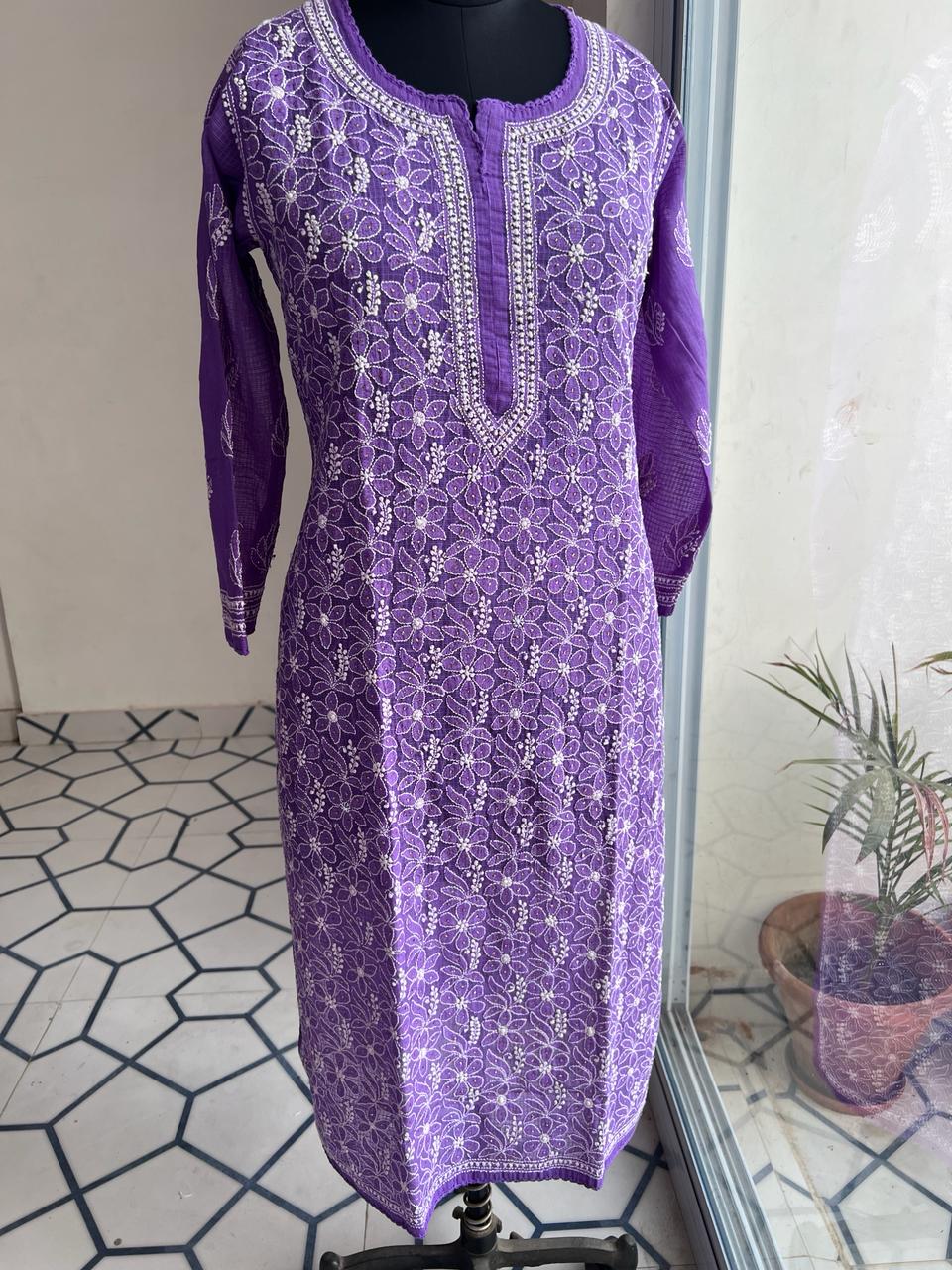 Kota Jaalwork Kurta with Mukaish