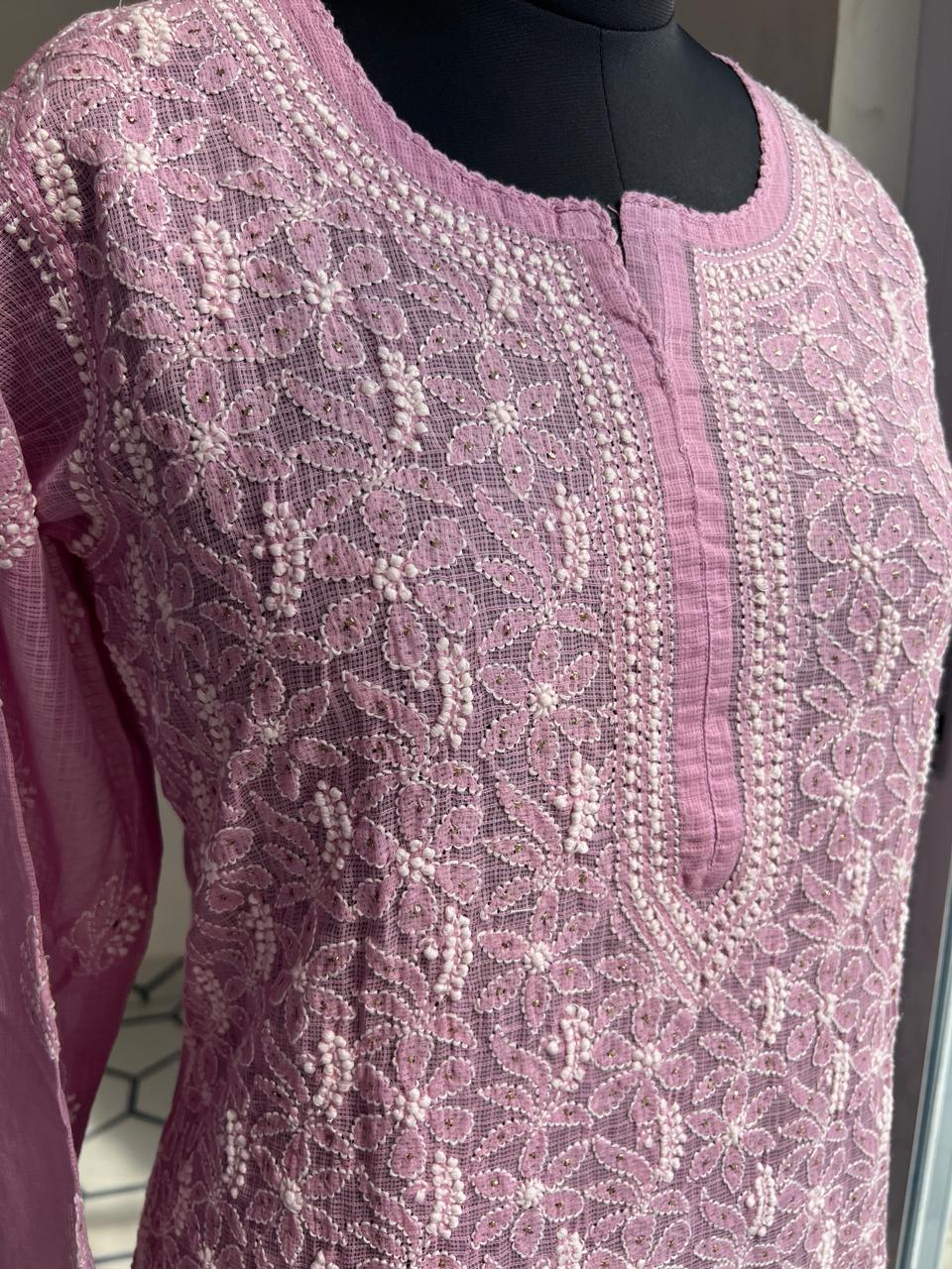 Kota Jaalwork kurta with Mukaish