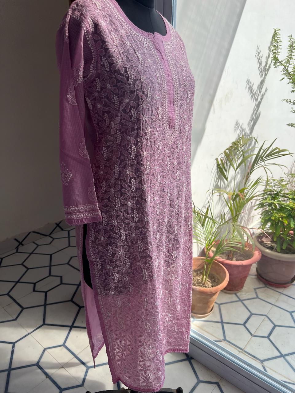 Kota Jaalwork kurta with Mukaish