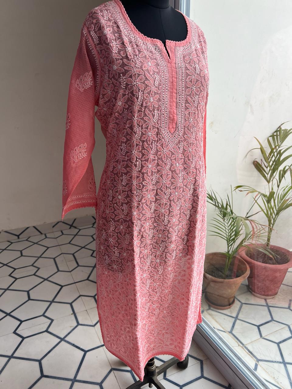 Kota Jaalwork Kurti with Mukaish