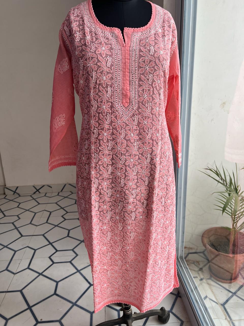 Kota Jaalwork Kurti with Mukaish