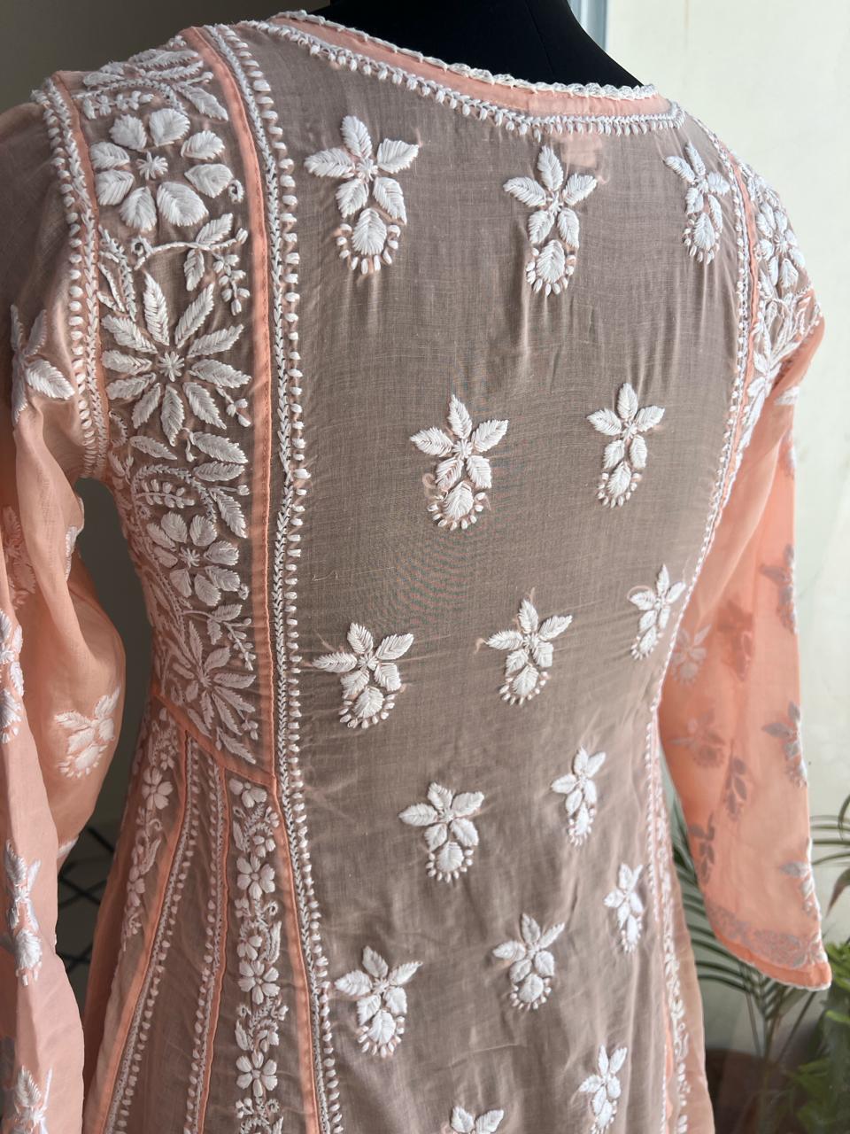 Cotton A line Full Embroidered Kurta