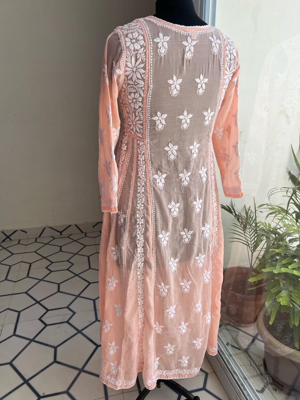 Cotton A line Full Embroidered Kurta
