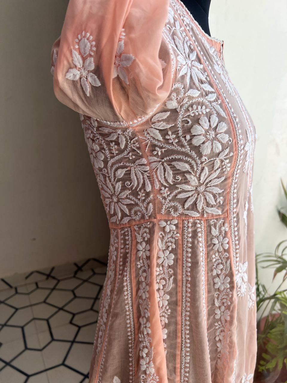 Cotton A line Full Embroidered Kurta