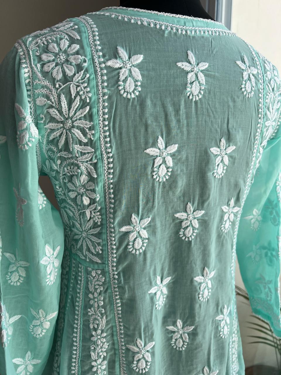 Cooton A line Full Embroidered Kurta