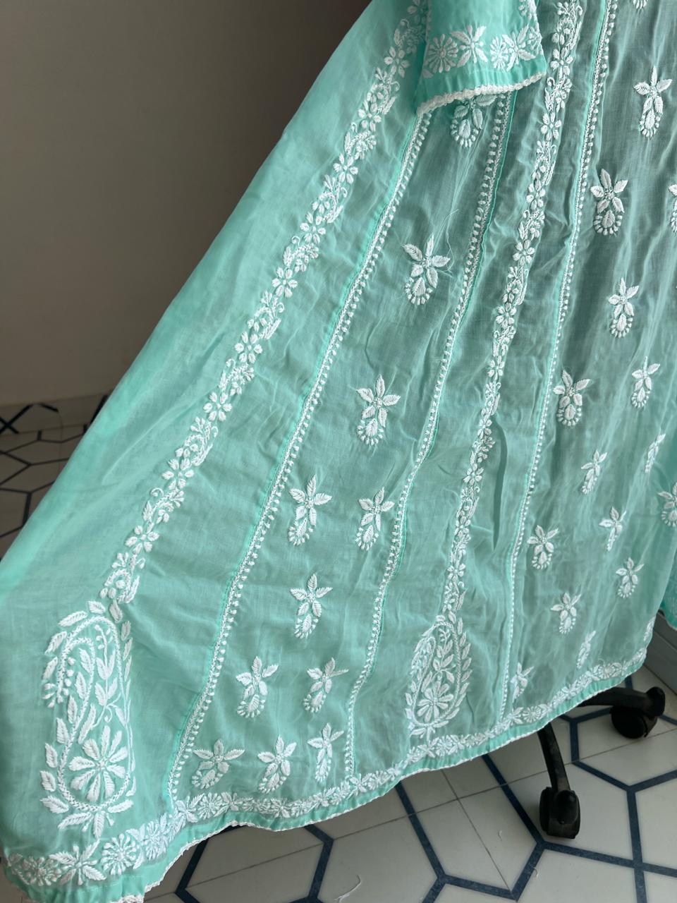 Cooton A line Full Embroidered Kurta