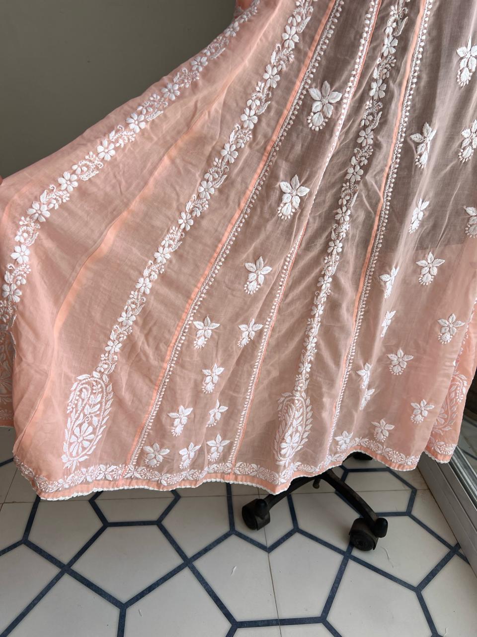 Cotton A line Full Embroidered Kurta