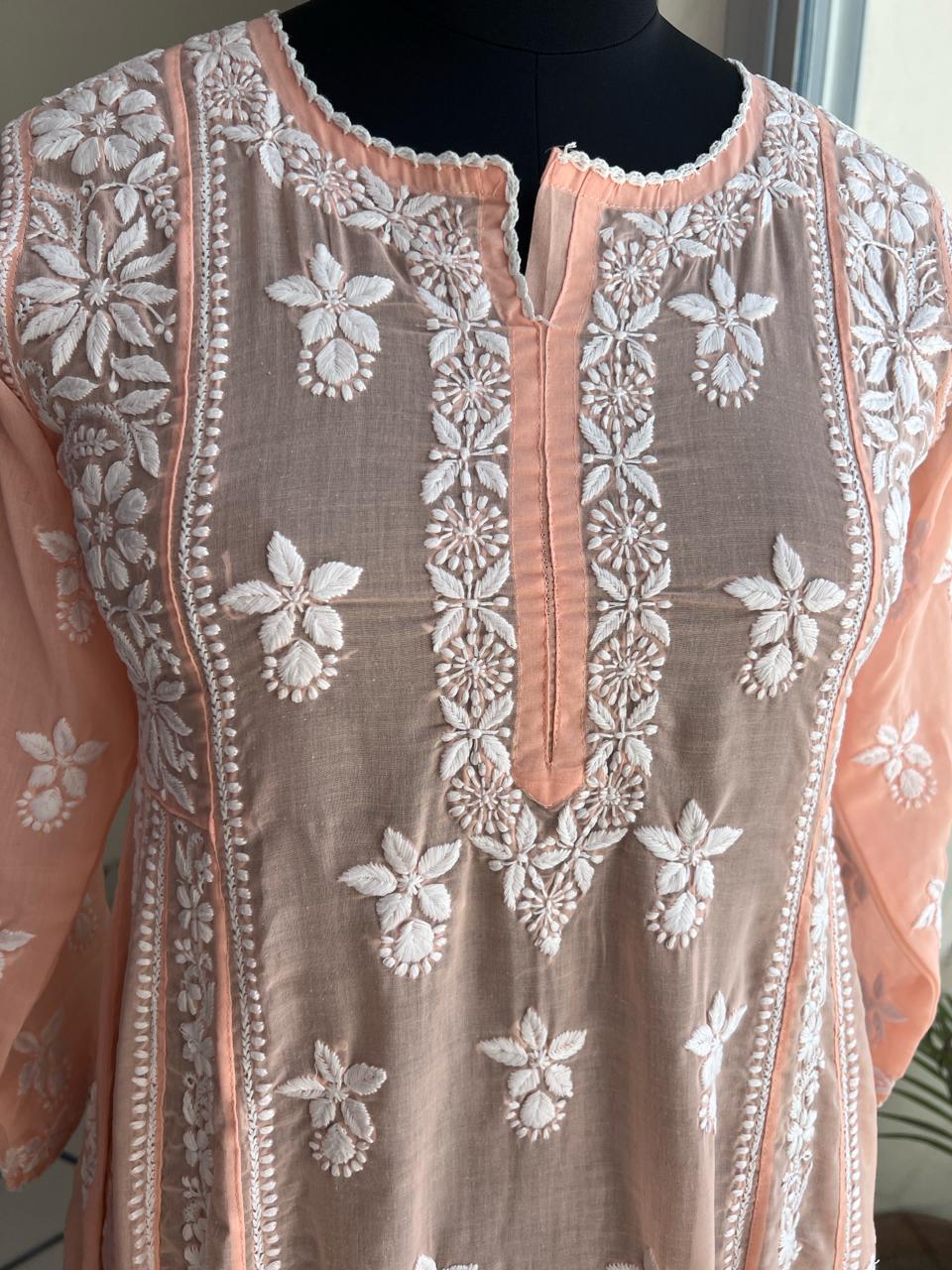 Cotton A line Full Embroidered Kurta