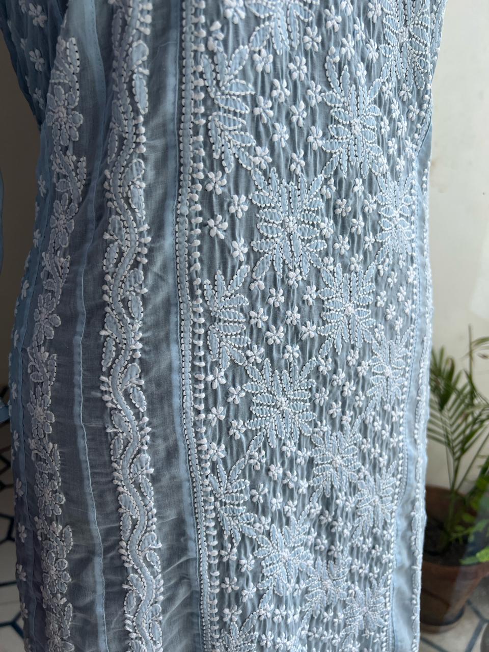 Cotton A line Full Embroidered kurta