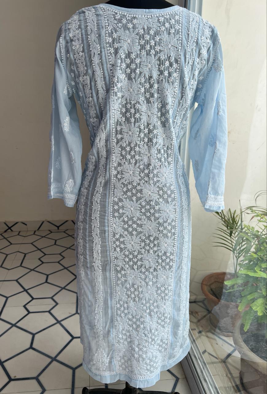 Cotton A line Full Embroidered kurta