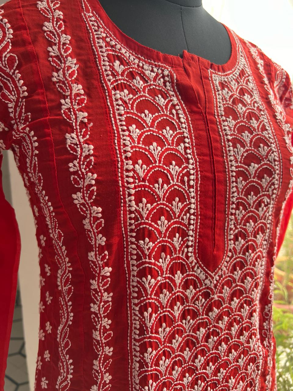 Cotton All over work A line Kurta