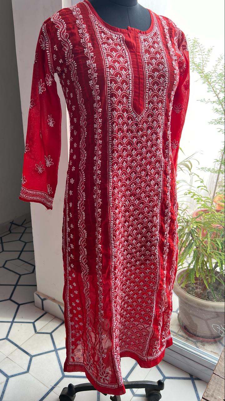 Cotton All over work A line Kurta