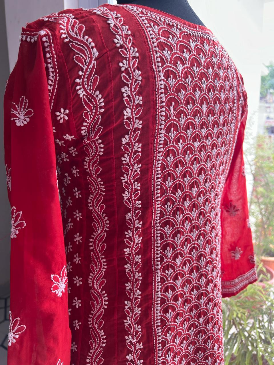 Cotton All over work A line Kurta