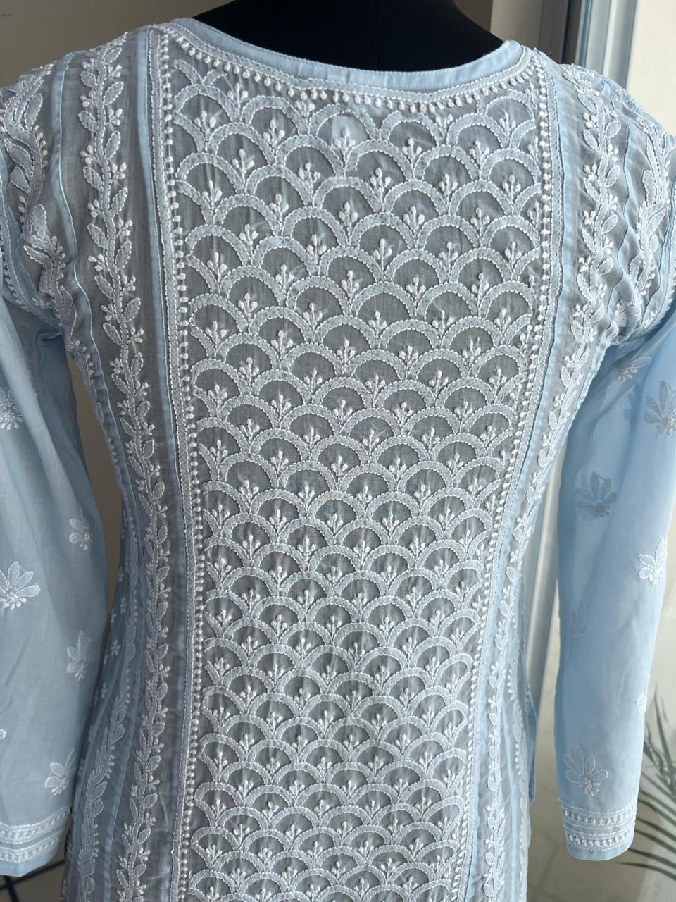 Cotton A line Full Embroidered Kurti