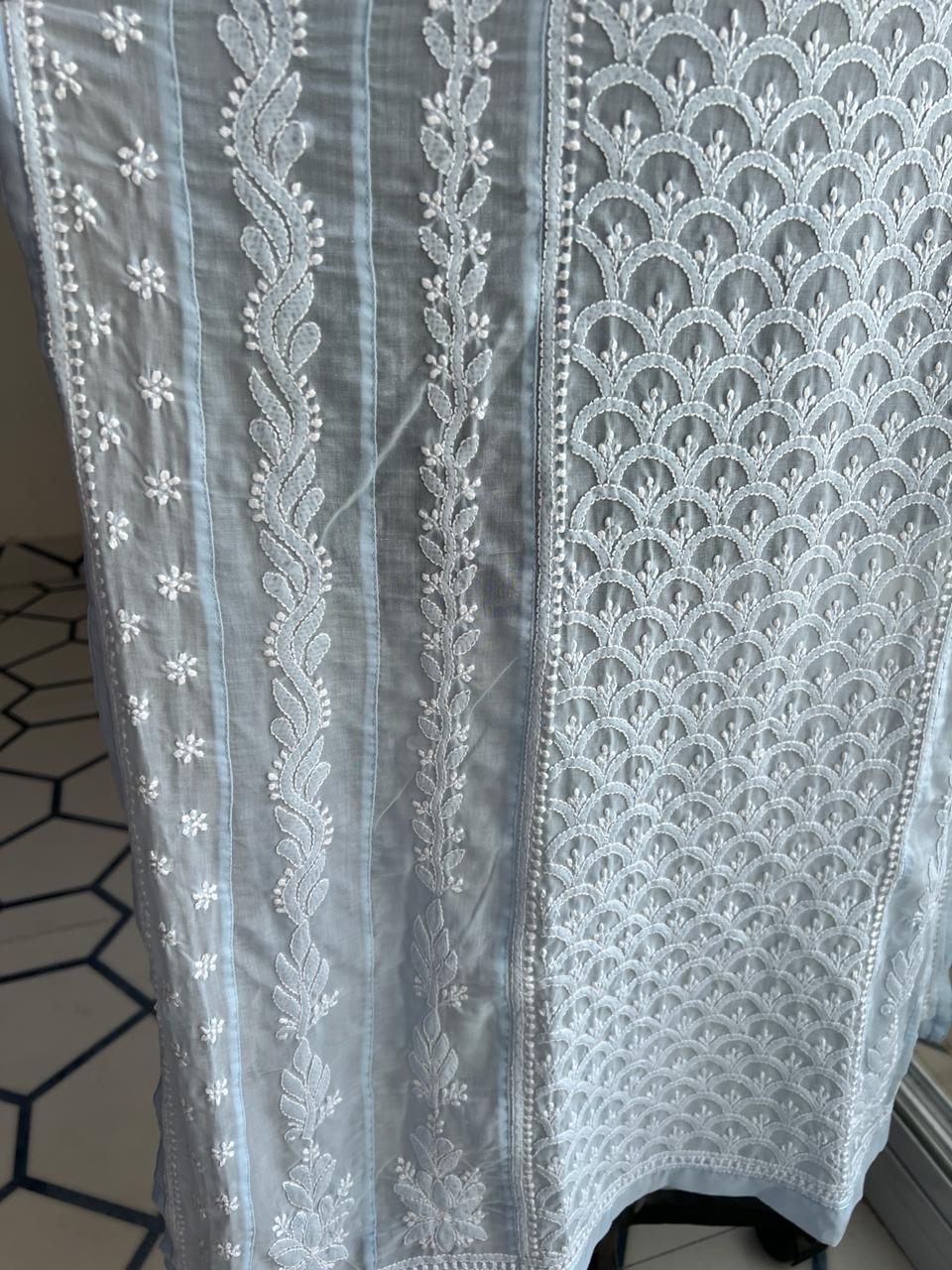 Cotton A line Full Embroidered Kurti