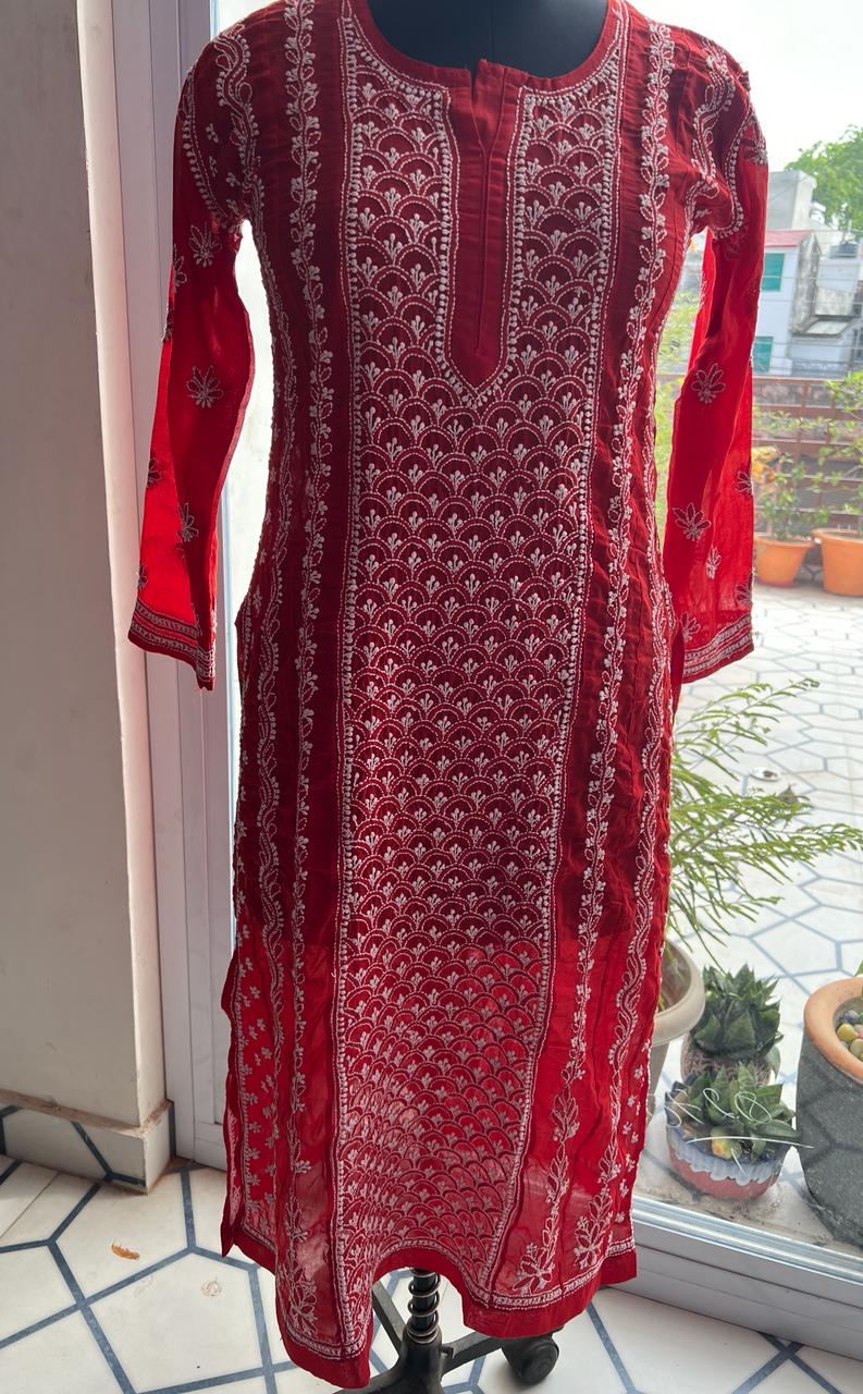 Cotton All over work A line Kurta
