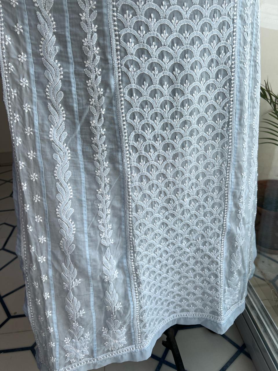 Cotton A line Full Embroidered Kurti