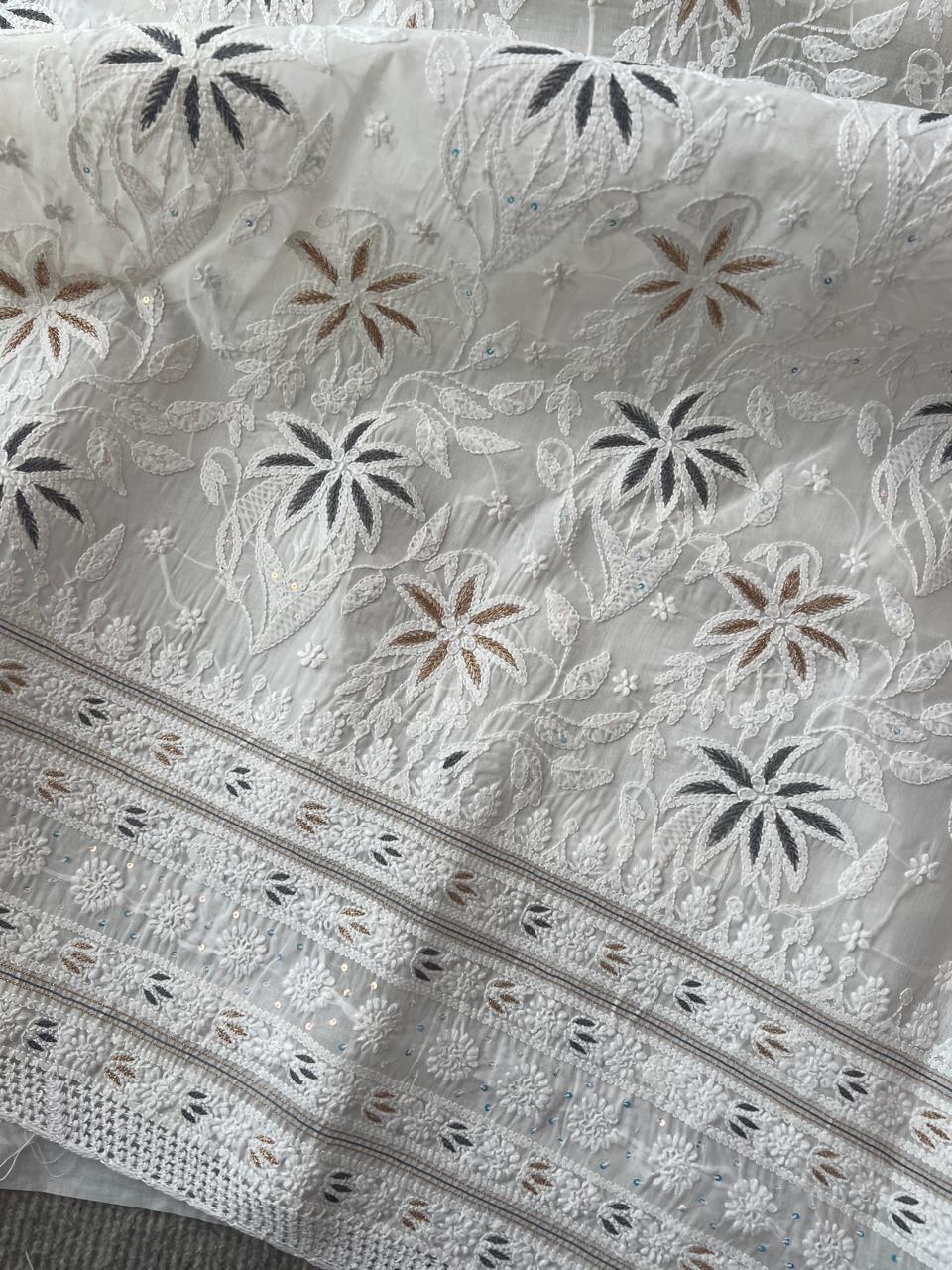 White Full set with Grey Embellishment