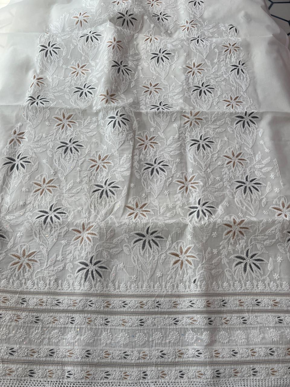 White Full set with Grey Embellishment