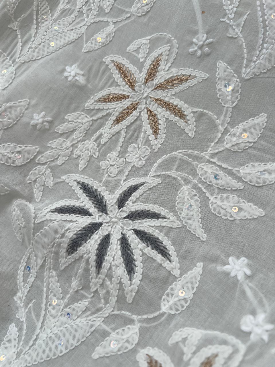 White Full set with Grey Embellishment