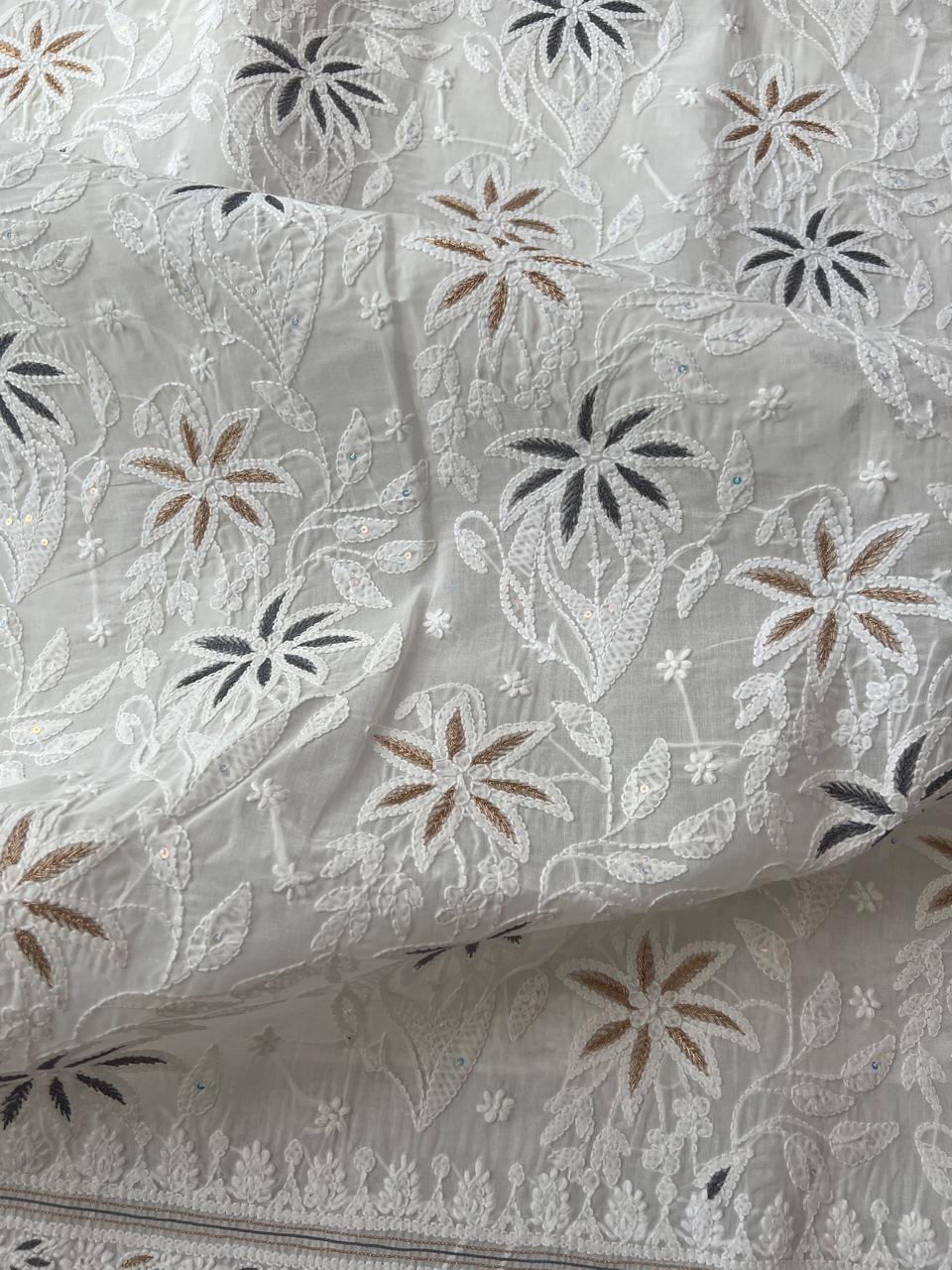 White Full set with Grey Embellishment