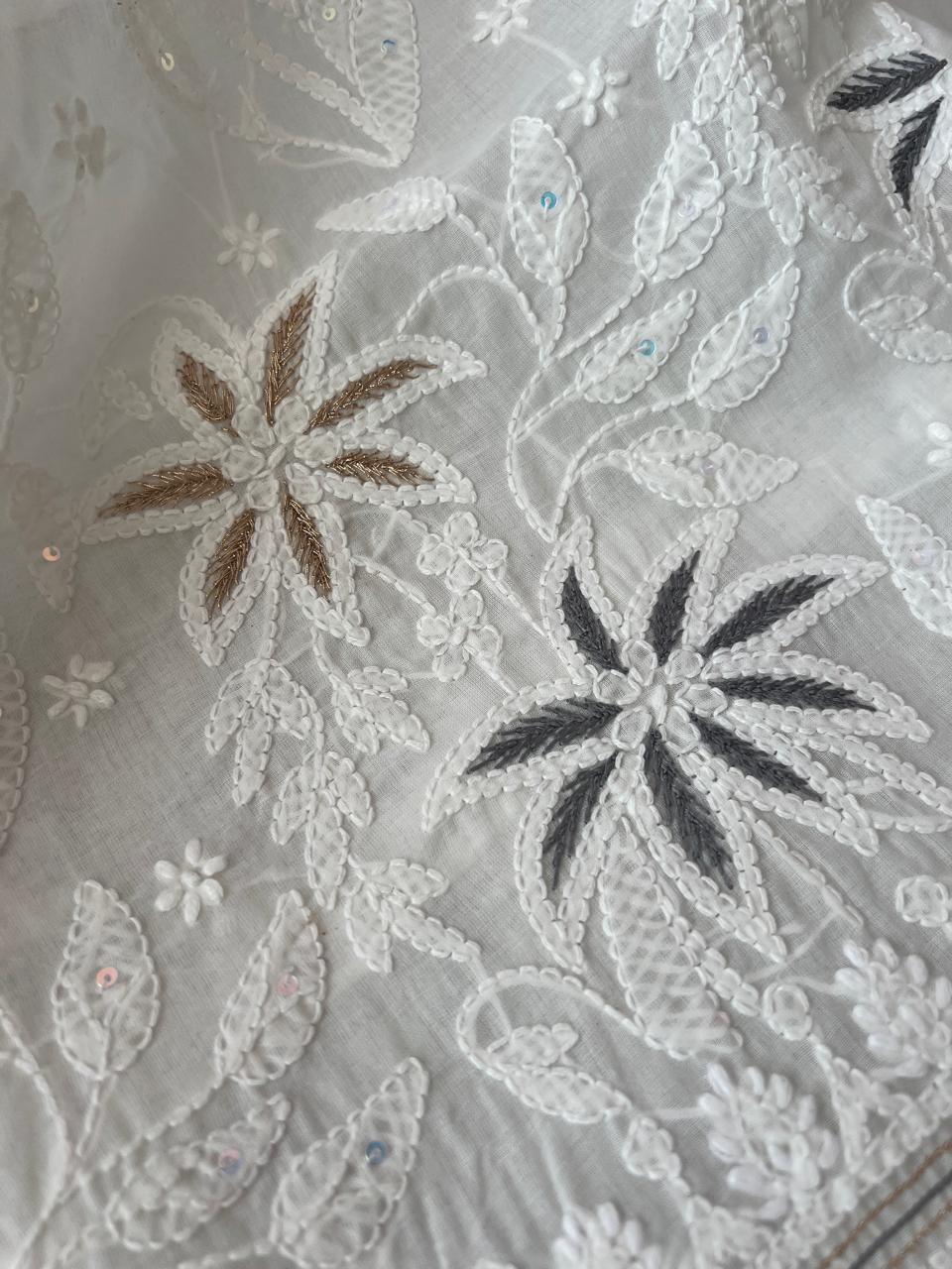 White Full set with Grey Embellishment