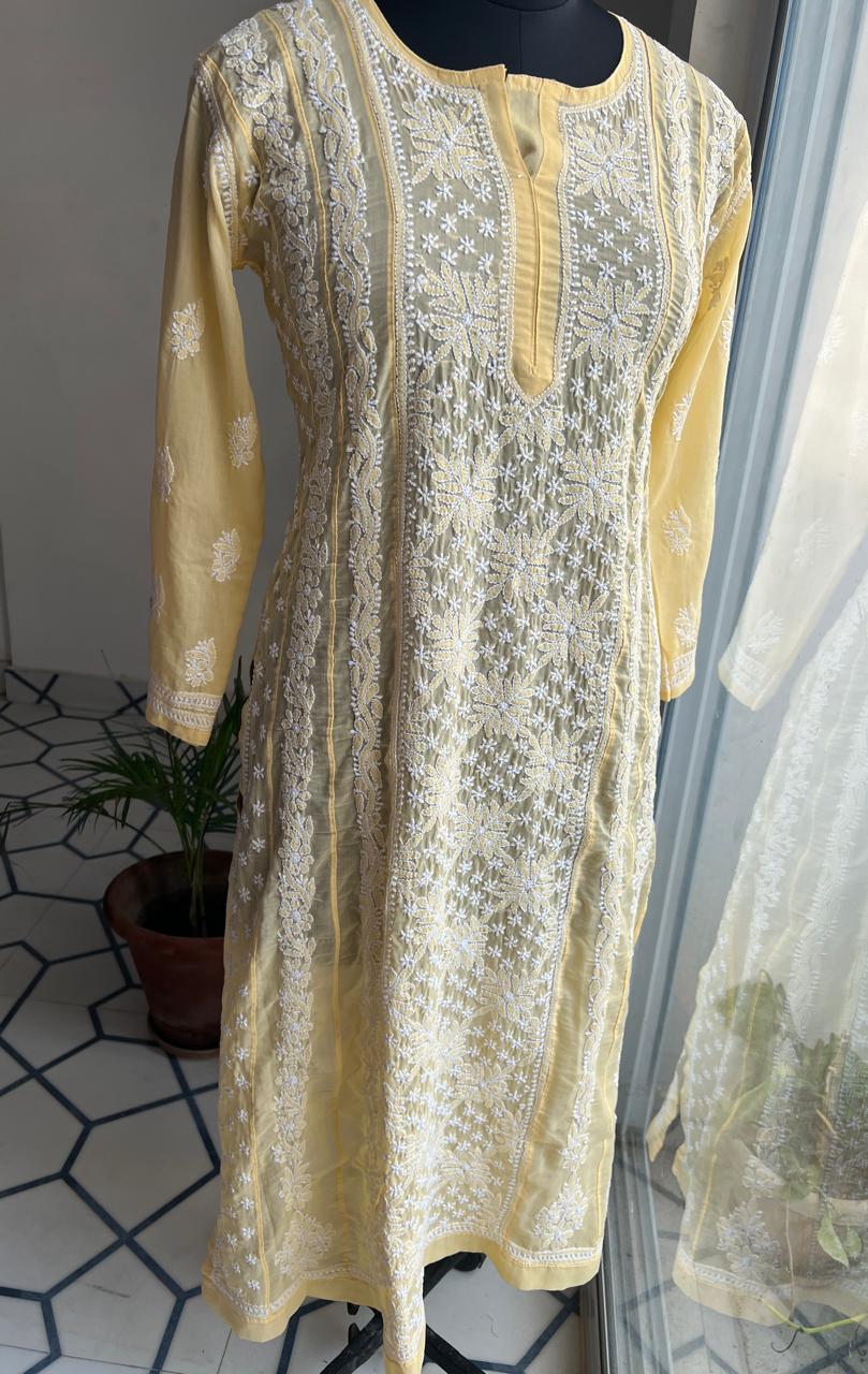 Cotton A line Full embroidered anarkali